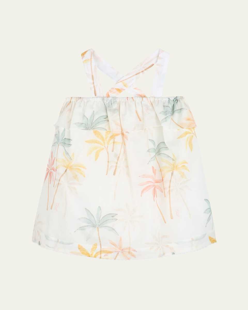 Girl's Palm Grove Printed Dress, Size 9M-4